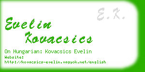 evelin kovacsics business card